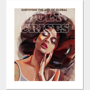 Surviving the age of global Polycrises (distressed afro) Posters and Art